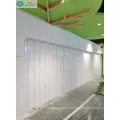 Slat en polycarbonate transparent porte de pliage en aluminium